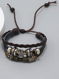 Retro Mehrlagiges Wickel-Lederarmband