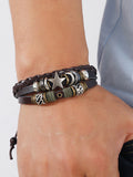 Retro Mehrlagiges Wickel-Lederarmband