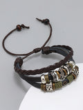 Retro Mehrlagiges Wickel-Lederarmband