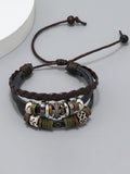 Retro Mehrlagiges Wickel-Lederarmband