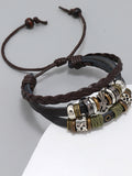 Retro Mehrlagiges Wickel-Lederarmband