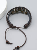 Retro Mehrlagiges Wickel-Lederarmband