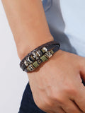 Retro Mehrlagiges Wickel-Lederarmband