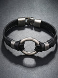 Retro Metall-Schnallen Lederarmband