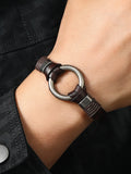 Retro Metall-Schnallen Lederarmband