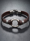Retro Metall-Schnallen Lederarmband