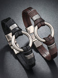 Retro Metall-Schnallen Lederarmband