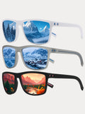 Polarisierte Sonnenbrille mit quadratischem Rahmen