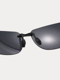 Vintage Randlose Rechteckige Sonnenbrille