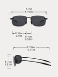 Vintage Randlose Rechteckige Sonnenbrille