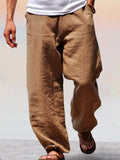 Weiche Baumwoll-Leinen Weißbeinige Hose