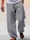 Weiche Baumwoll-Leinen Weißbeinige Hose