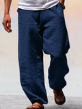 Weiche Baumwoll-Leinen Weißbeinige Hose