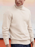 Herren Basic-Rollkragenpullover aus Baumwoll-Mix
