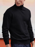 Herren Basic-Rollkragenpullover aus Baumwoll-Mix