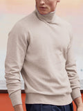 Herren Basic-Rollkragenpullover aus Baumwoll-Mix
