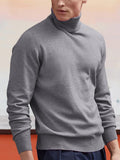 Herren Basic-Rollkragenpullover aus Baumwoll-Mix