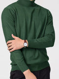 Herren Basic-Rollkragenpullover aus Baumwoll-Mix