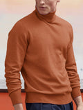 Herren Basic-Rollkragenpullover aus Baumwoll-Mix