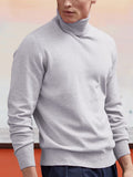 Herren Basic-Rollkragenpullover aus Baumwoll-Mix