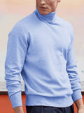 Herren Basic-Rollkragenpullover aus Baumwoll-Mix