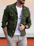 Coofandy Lässige Jeansjacke mit Knopfleiste