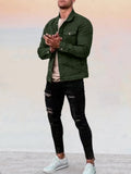 Coofandy Lässige Jeansjacke mit Knopfleiste