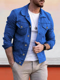 Coofandy Lässige Jeansjacke mit Knopfleiste