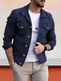 Coofandy Lässige Jeansjacke mit Knopfleiste