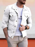 Coofandy Lässige Jeansjacke mit Knopfleiste