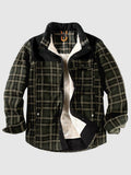 Warme wattierte Herren Flanelljacke aus Baumwolle