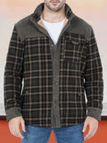 Warme wattierte Herren Flanelljacke aus Baumwolle