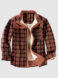 Warme wattierte Herren Flanelljacke aus Baumwolle