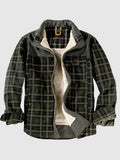 Warme wattierte Herren Flanelljacke aus Baumwolle