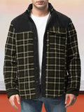 Warme wattierte Herren Flanelljacke aus Baumwolle