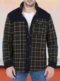 Warme wattierte Herren Flanelljacke aus Baumwolle