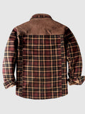 Warme wattierte Herren Flanelljacke aus Baumwolle