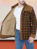 Warme wattierte Herren Flanelljacke aus Baumwolle