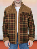 Warme wattierte Herren Flanelljacke aus Baumwolle