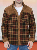 Warme wattierte Herren Flanelljacke aus Baumwolle