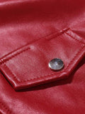 Lederjacke mit Revers und Reißverschluss
