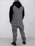 Coofandy Fleece-Sportoverall mit Kontrastnähten