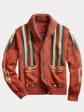 Vintage-Strickjacke mit Grafik-Print