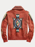 Vintage-Strickjacke mit Grafik-Print