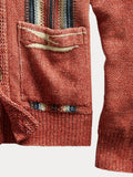 Vintage-Strickjacke mit Grafik-Print