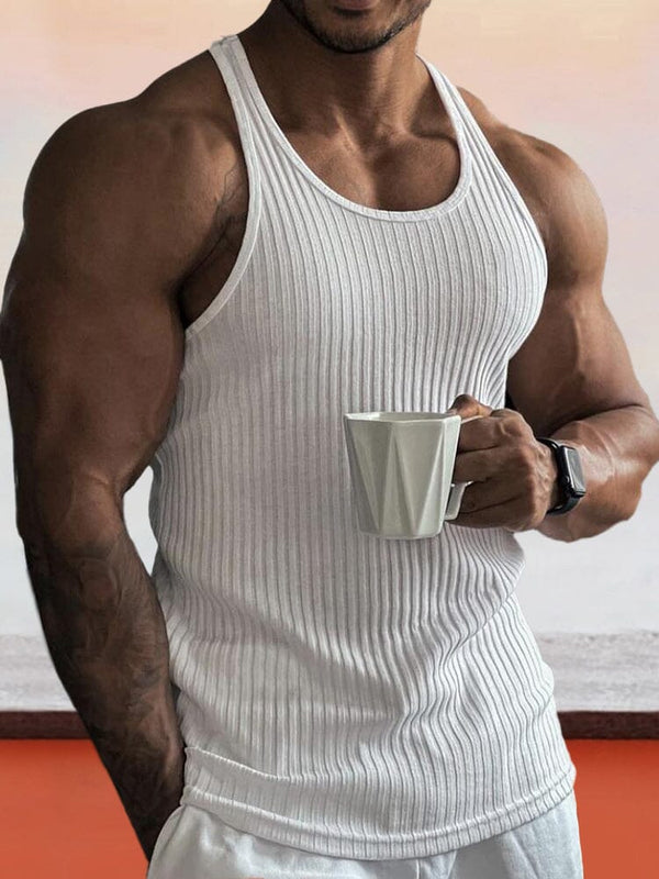 Körperbetontes Gym-Strick-Tanktop