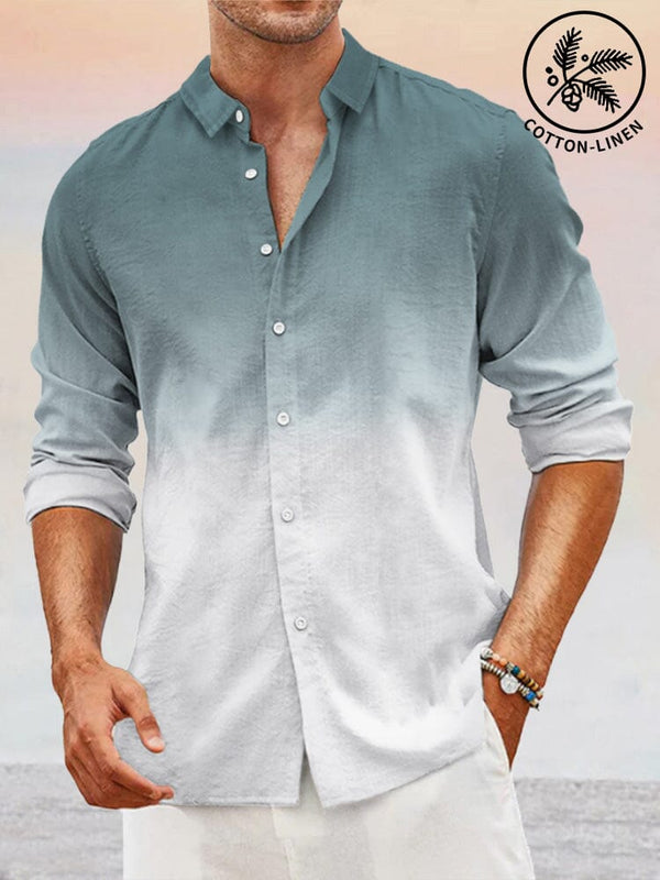 Lässiges Herren Hemd mit Farbverlauf und Colorblock