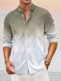 Lässiges Herren Hemd mit Farbverlauf und Colorblock