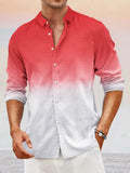 Lässiges Herren Hemd mit Farbverlauf und Colorblock