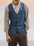 Klassische Tweed Anzugweste